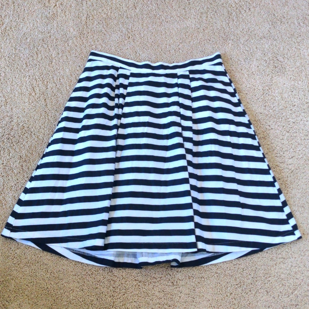 Black & White Striped Skirt